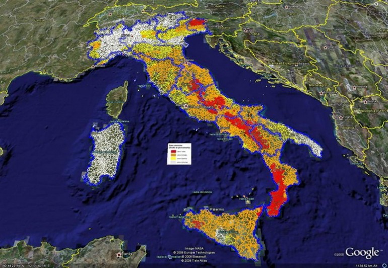 I 50.000 terremoti che hanno colpito l’Italia tra il 2000 ed il 2012